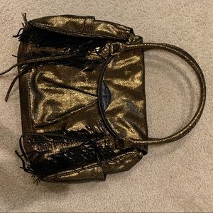 Botkier Gold Pocketbook with Fringe